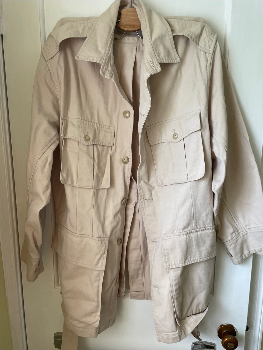 Banana republic vintage Beige Utility Jacket - Women’s Lightweight Field Coat